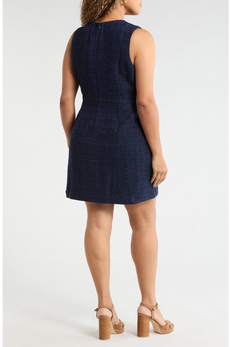 Tweed Sheath Dress, Alternate, color, NAVY TWEED