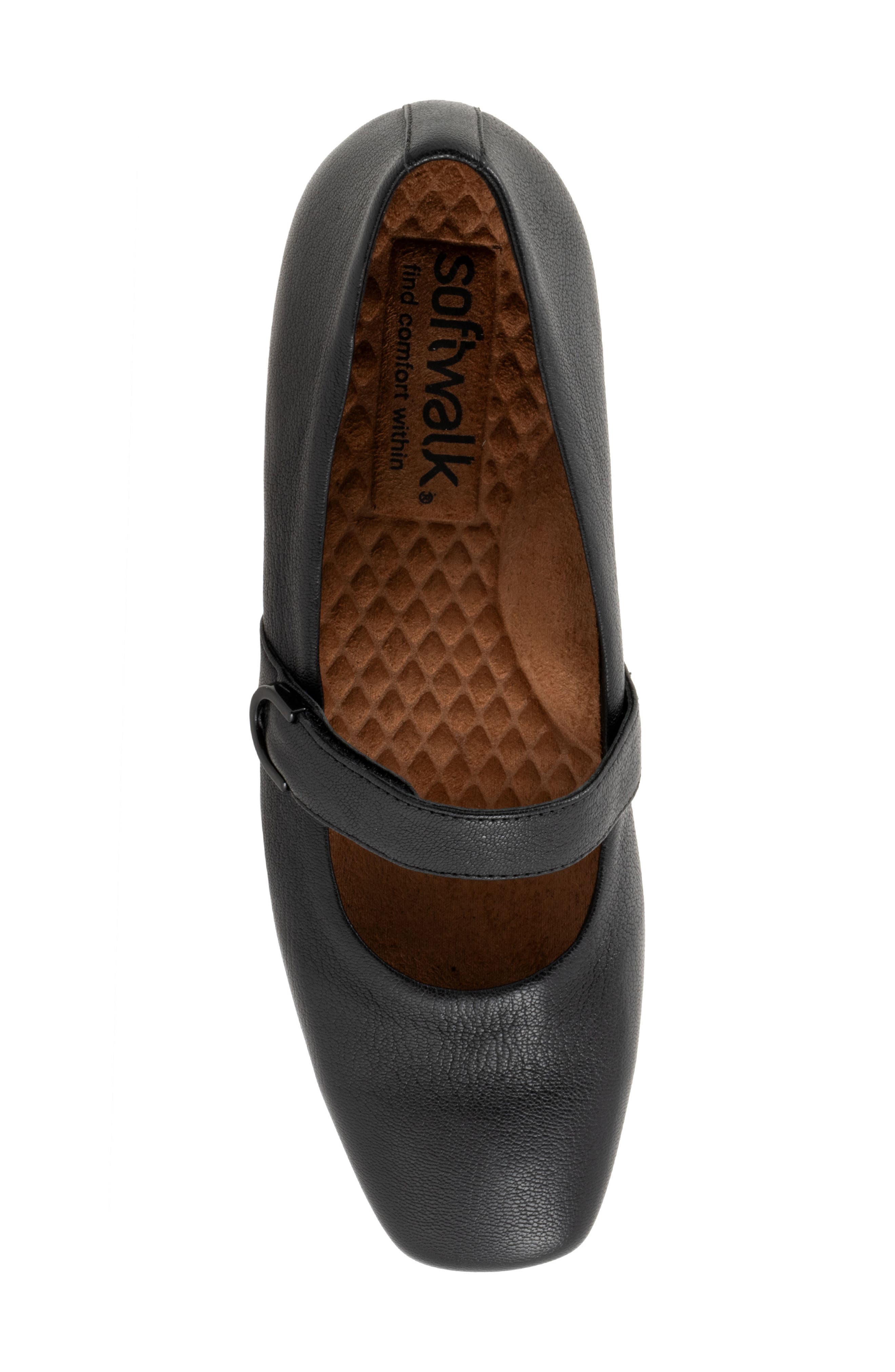 SoftWalk<sup>®</sup> Valdivia Mary Jane Flat, Alternate, color, Black