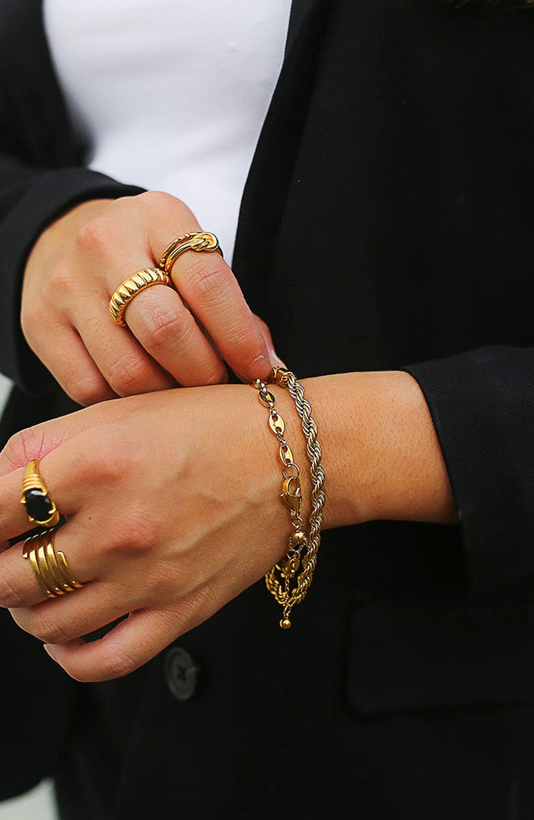 REBL Mariner Link Chain Bracelet, Alternate, color, Gold