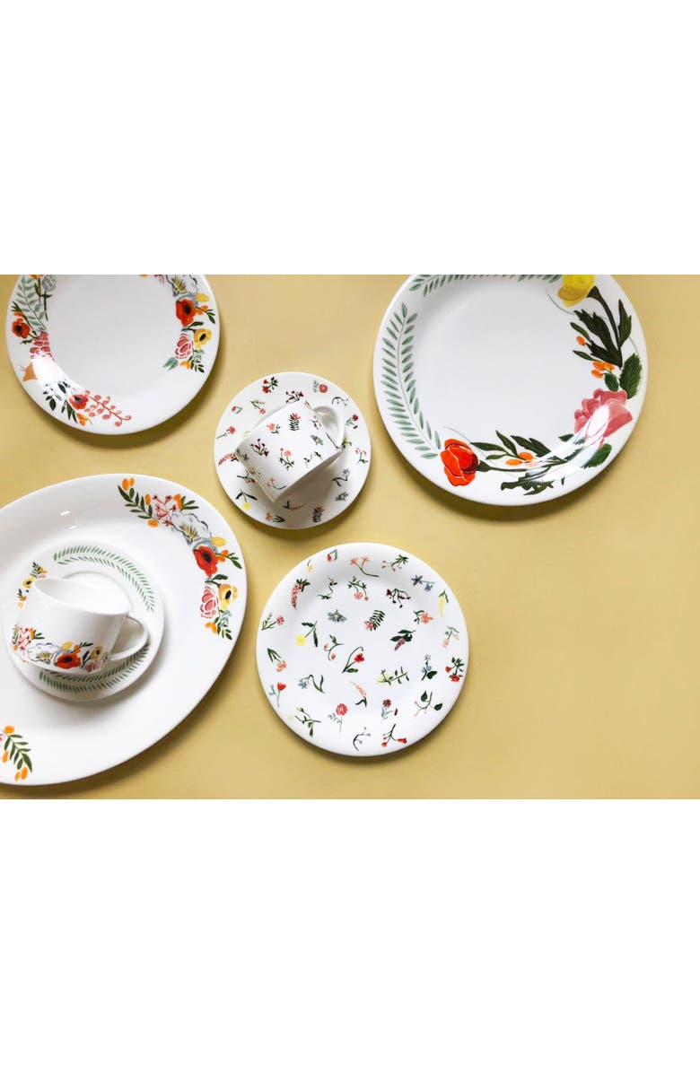 Twig New York Language of Flowers Set of Two Cups and Saucers, Alternate, color, Multi