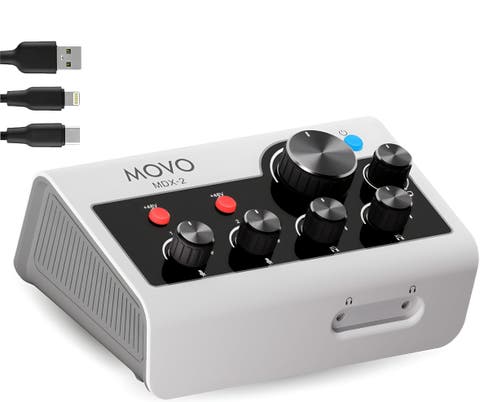 MDX-2 2 Channel XLR Portable Audio Interface Compatible with PC, Mac, iPhone, iPad, and Android