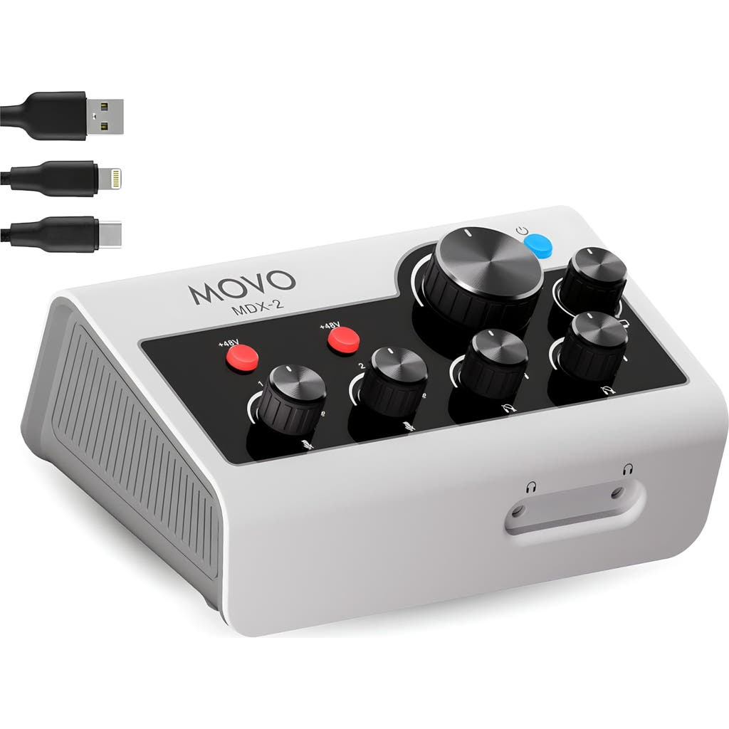 MOVO MDX-2 2 Channel XLR Portable Audio Interface - Compact, Battery-Operated Design in Black at Nordstrom