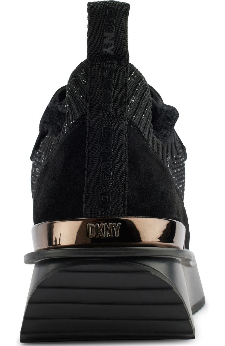 DKNY Aveline Wedge Sneaker, Alternate, color, Black