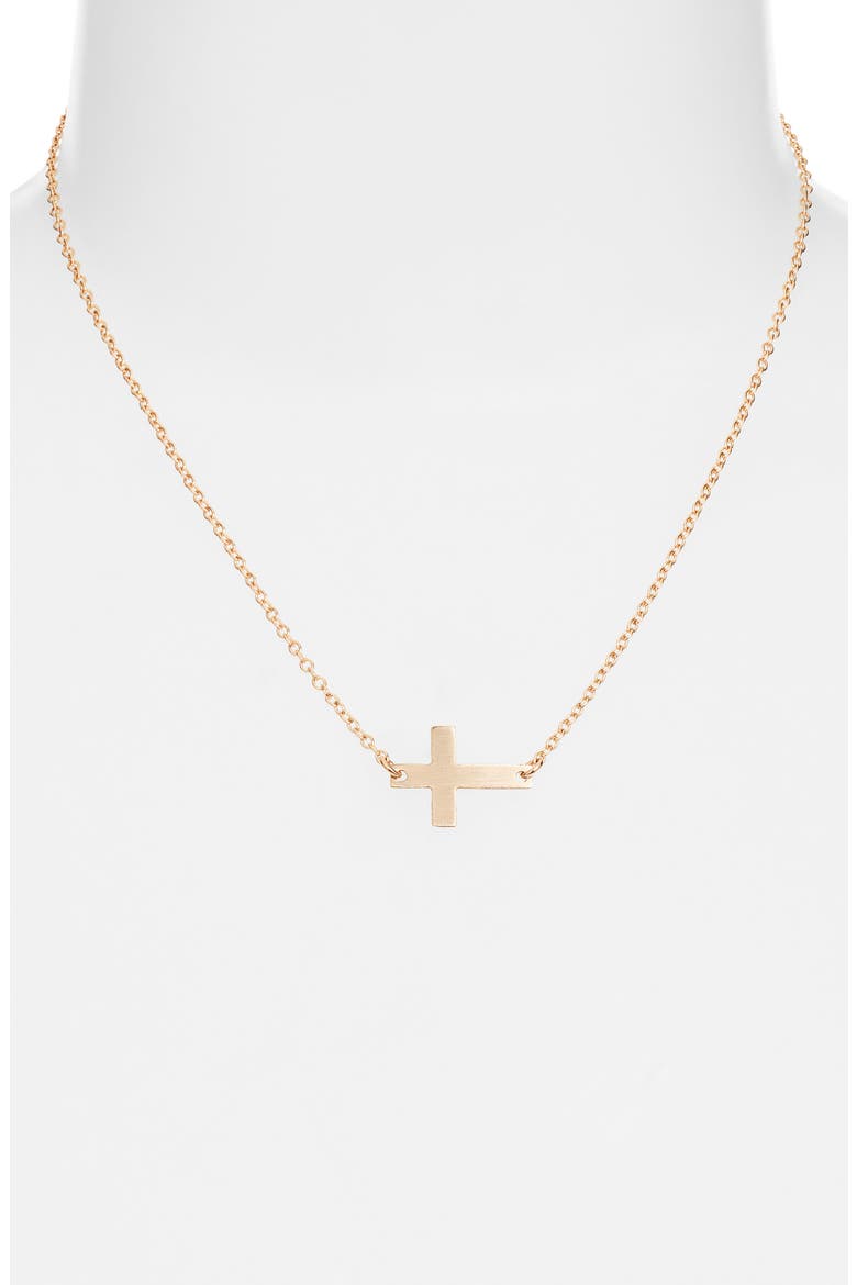 Cross Pendant Necklace, Alternate, color, GOLD FILL