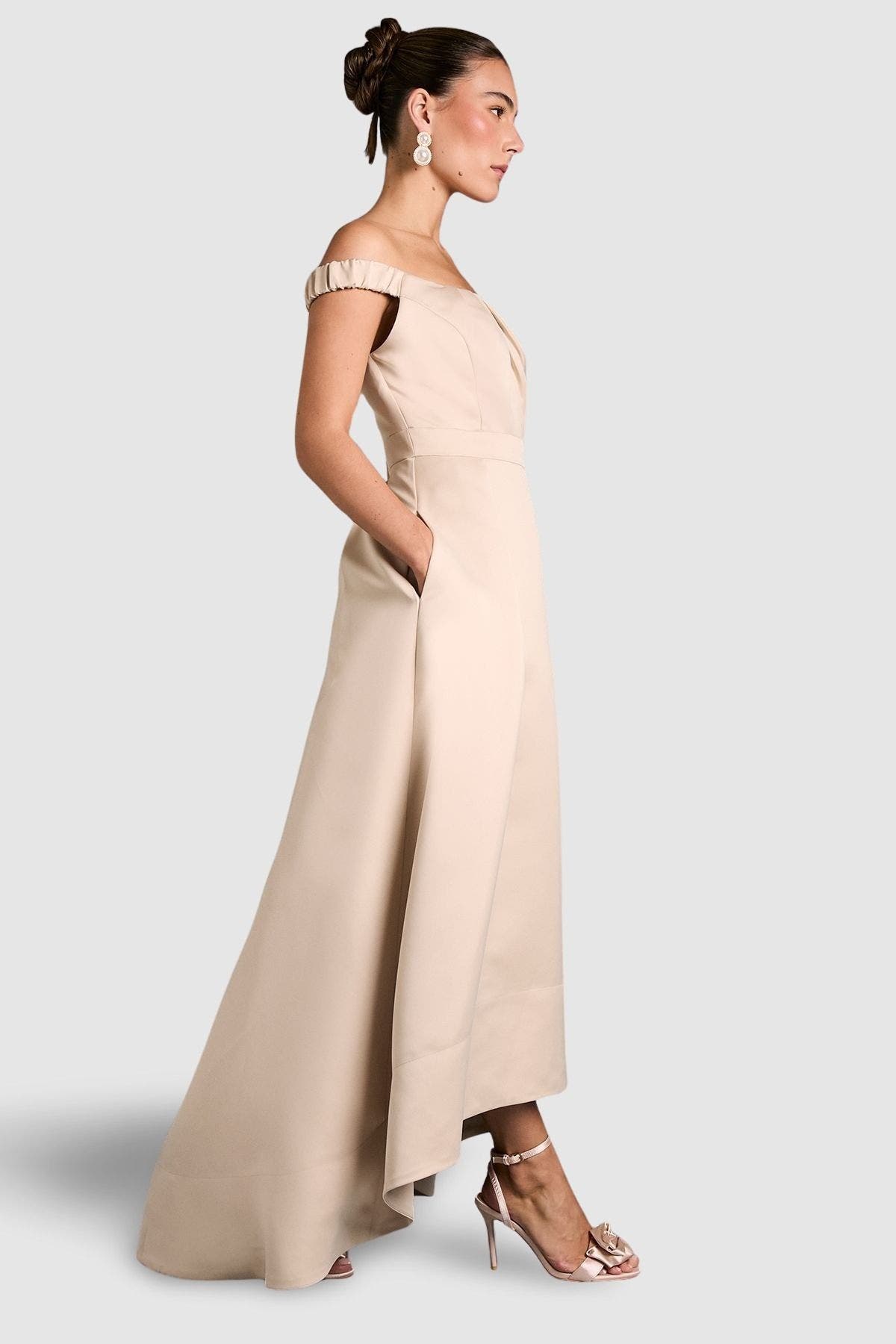 bardot fit & flare dress Evening Dresses Bardot Style Prom Dress Coast Bardot Fit Flare Hi-Low Maxi Dress Nordstrom