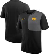 Nike Men's Nike Black Iowa Hawkeyes 2025 Sideline UV Performance Coach T-Shirt