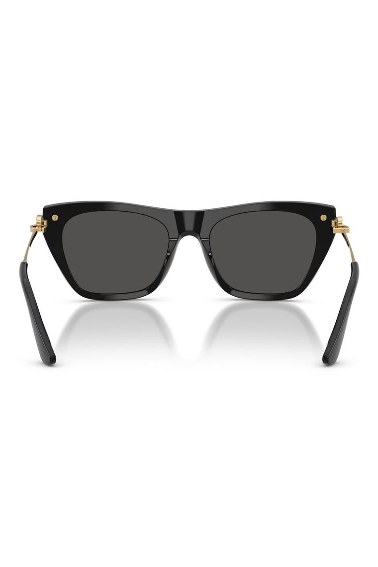 55mm Square Sunglasses, Alternate, color, BLACK / DARK GREY