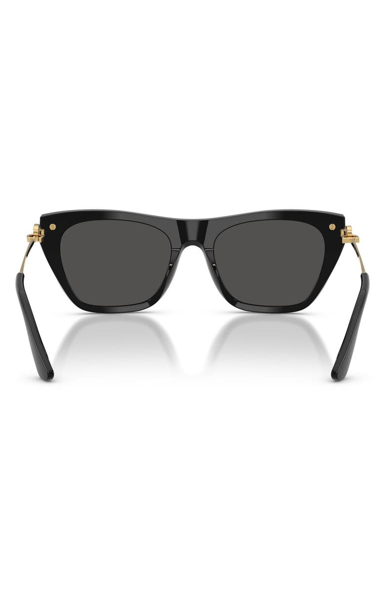 Dolce&Gabbana 55mm Square Sunglasses, Alternate, color, Black / Dark Grey