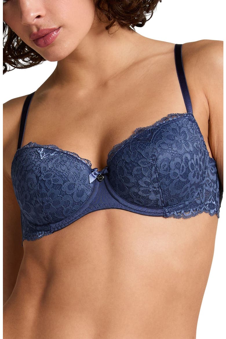 Marine Padded Underwired Bra, Main, color, Blue Indigo