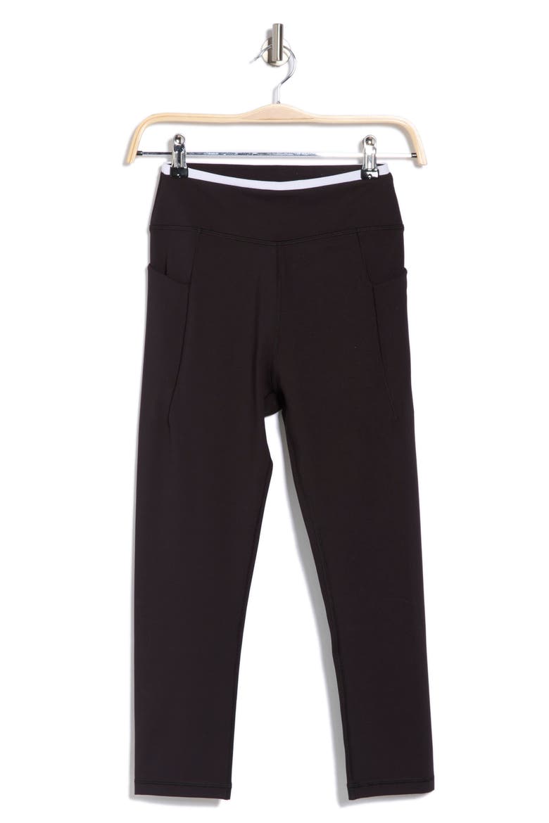 Pocket Capri Leggings, Alternate, color, BLACK