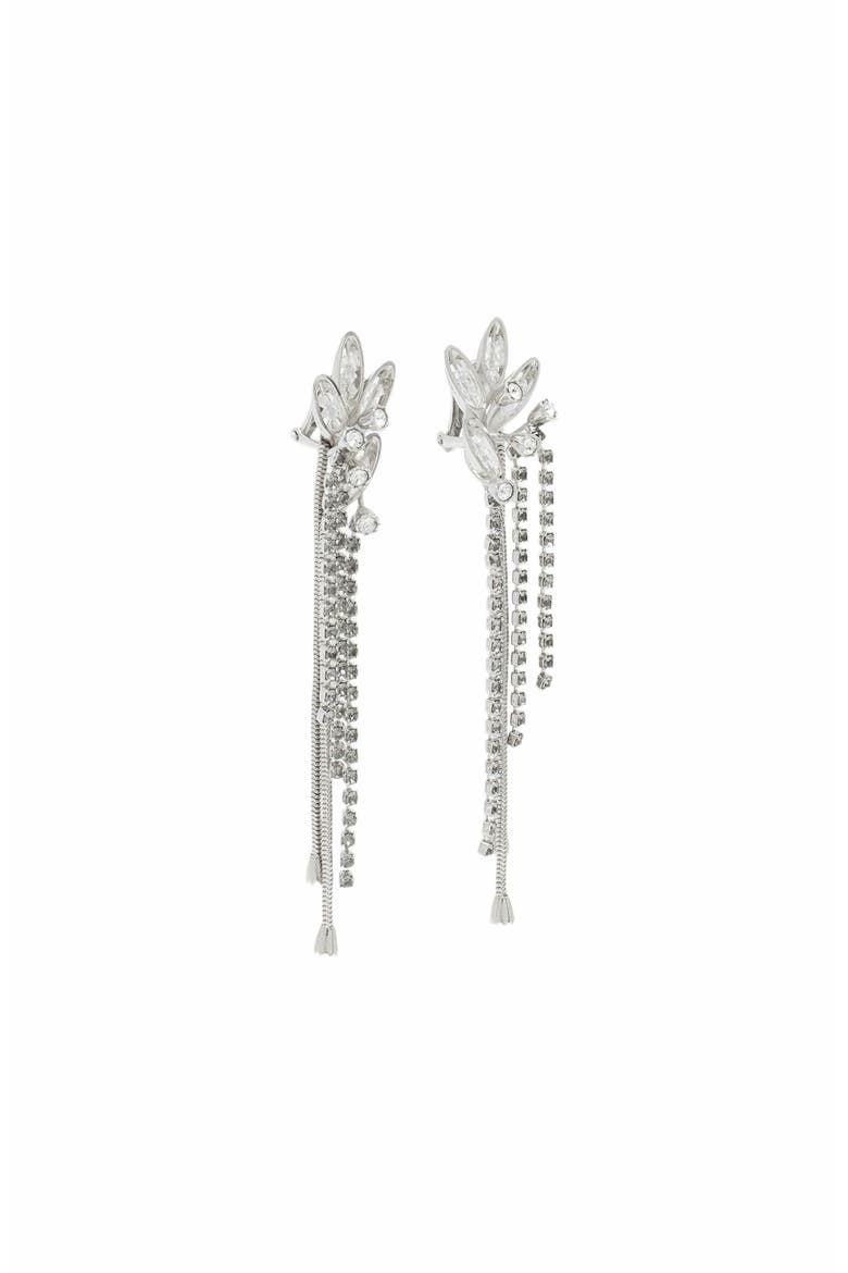 Aede Earrings, Alternate, color, Silver-Crystal