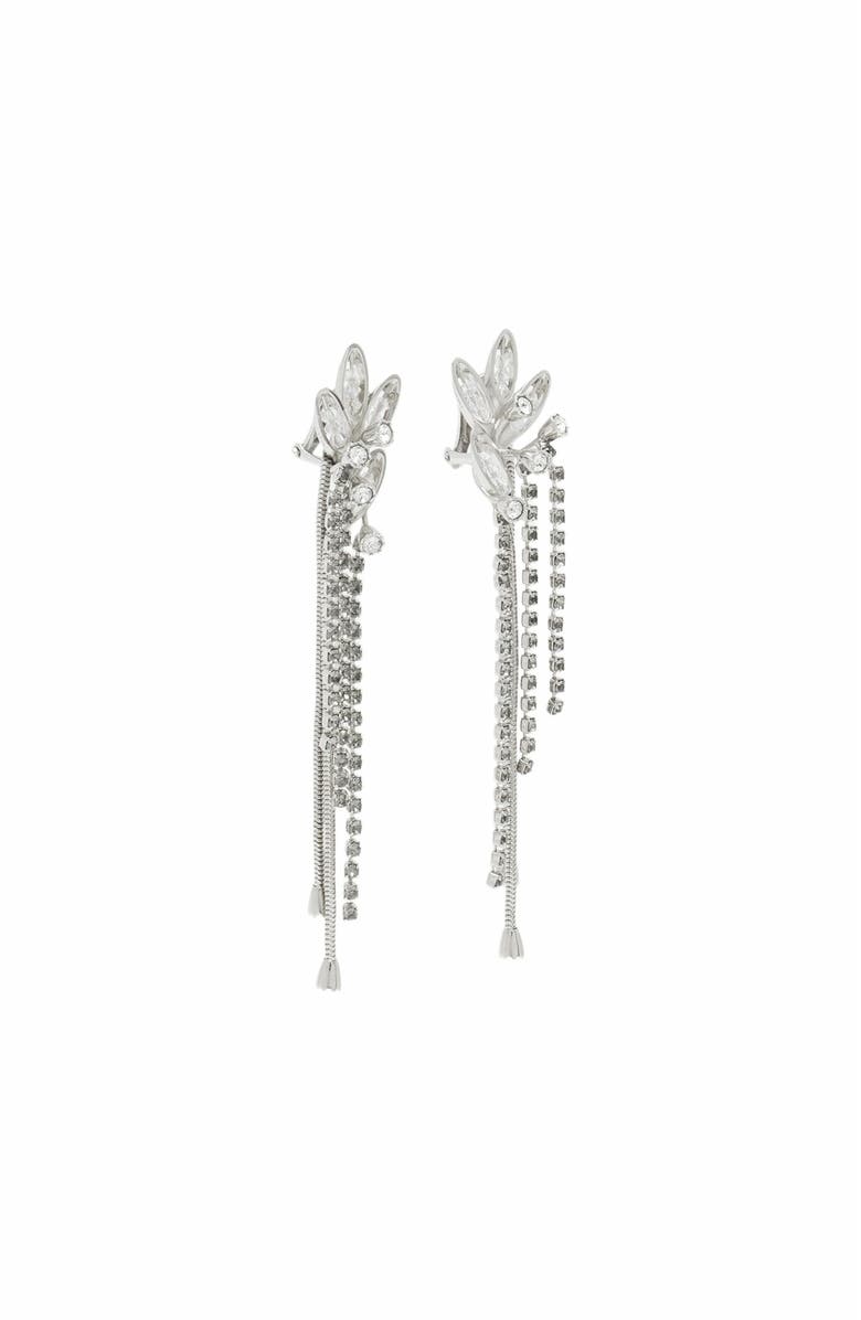 Lanvin Aede Earrings, Alternate, color, Silver-Crystal