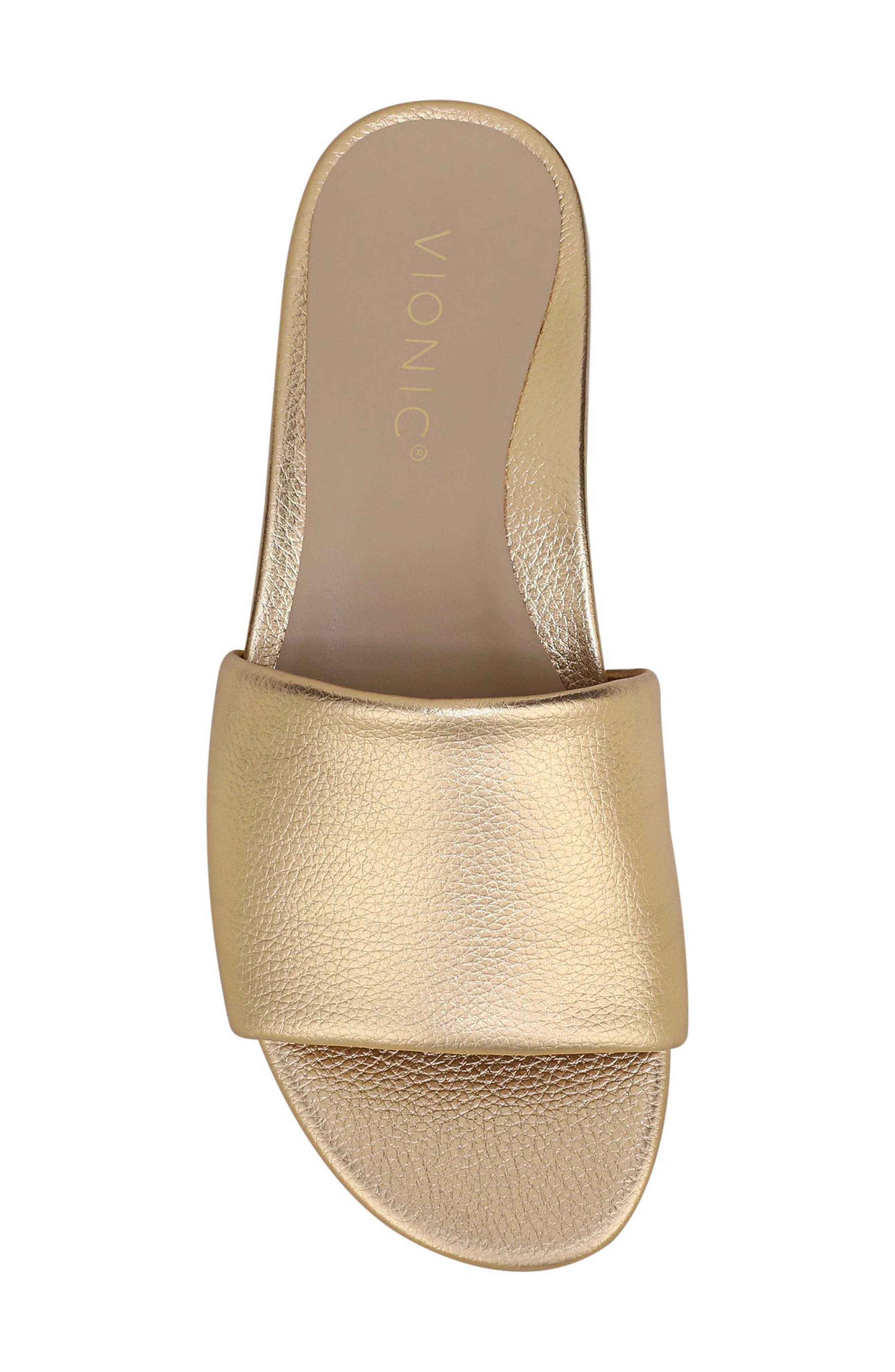 Gillian Slide Sandal, Alternate, color, GOLD
