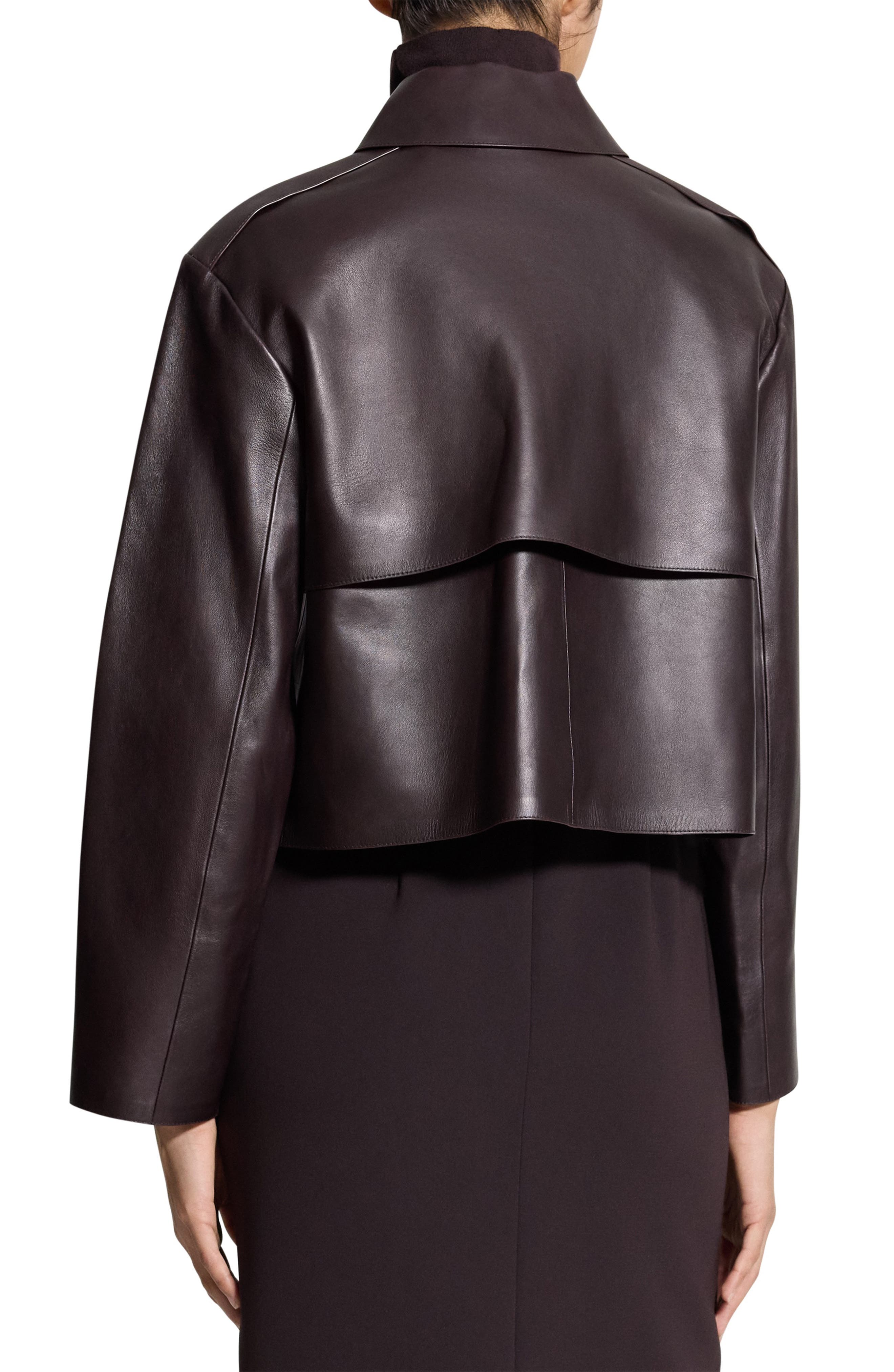 Crop Leather Jacket - image 2