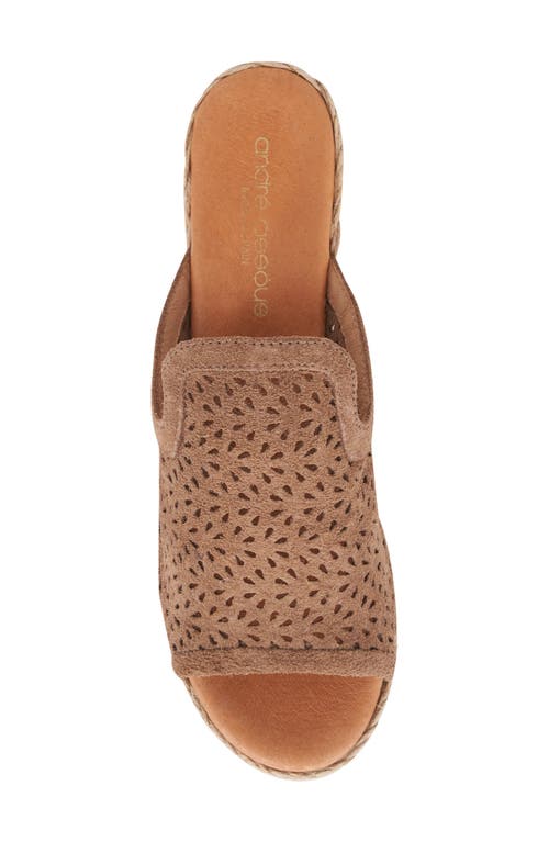 Andre Assous André Assous Nissa Espadrille Wedge Slide Sandal In Cuero