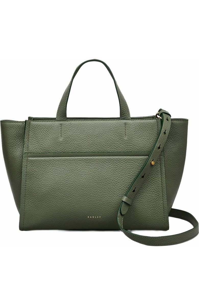 Radley Oak Street Medium Ziptop Satchel Bag, Main, color, Olive