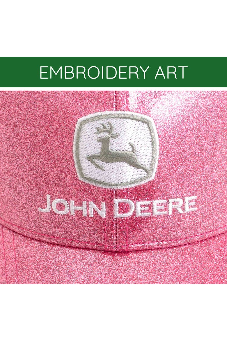 Girls' Snapback Trucker Baseball Cap, Alternate, color, Pink Glitter