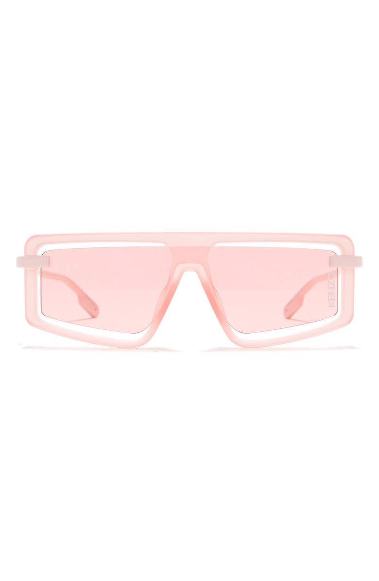 KENZO 73mm Flat Top Shield Sunglasses, Main, color,