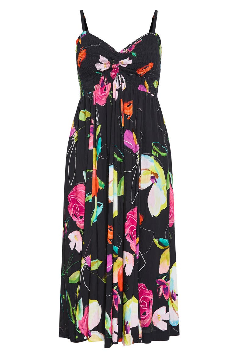 Malina Print Maxi Dress, Alternate, color, FLORAL SKETCH