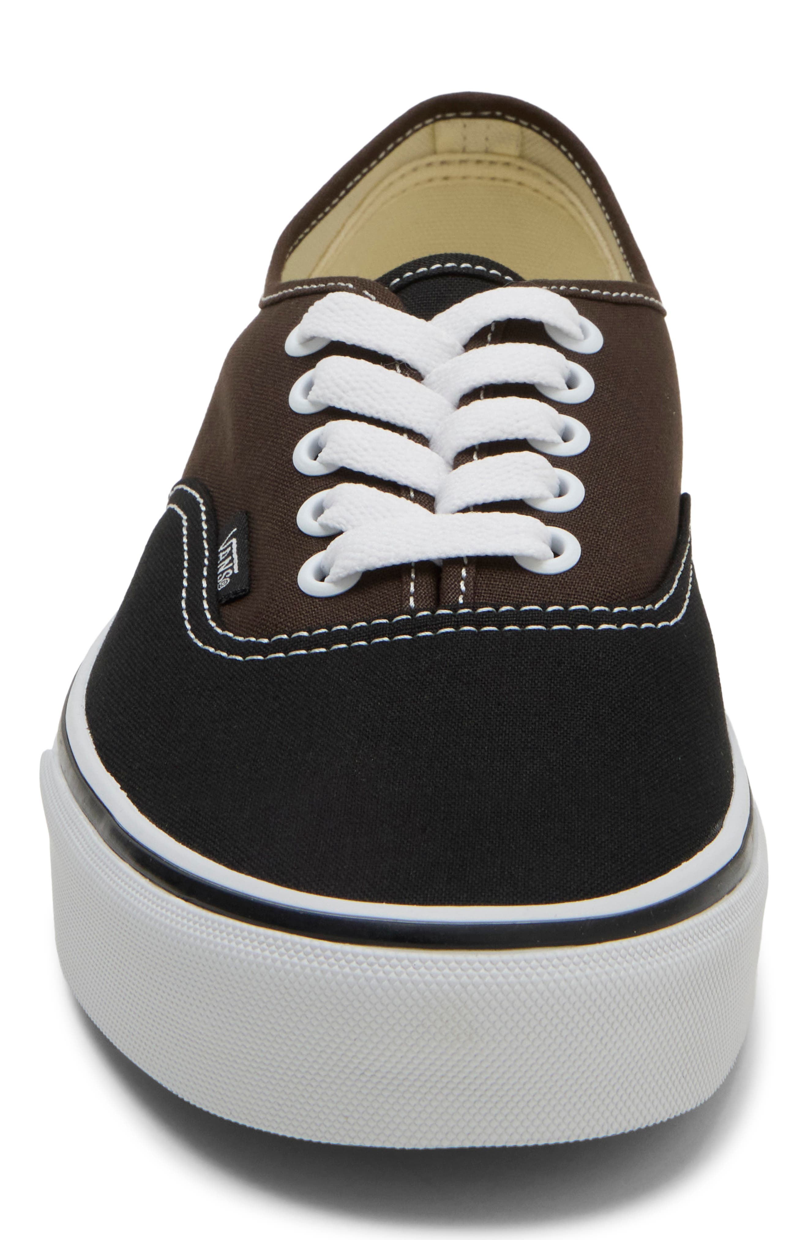 Authentic Sneaker, Alternate, color, BLACK/ BROWN