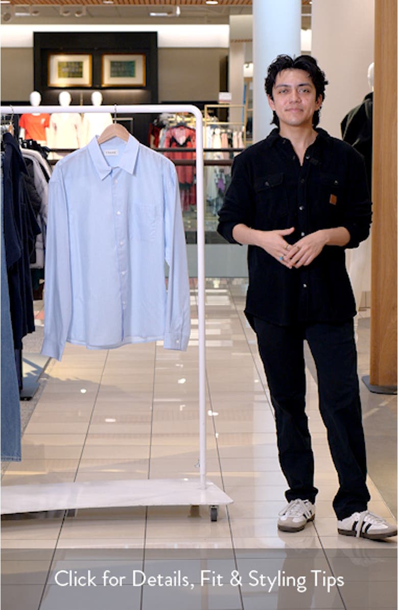 Stripe Relaxed Fit Button-Up Shirt, sales video thumbnail