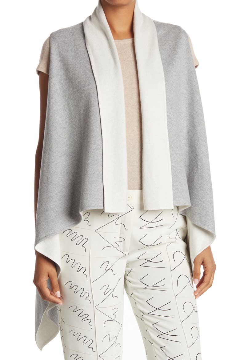 Pepita Sleeveless Cardigan, Main, color, 181-GRAVEL-PAPER