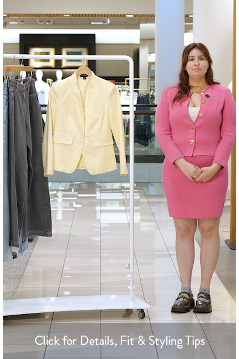 Inverted Lapel Linen Blend Blazer video