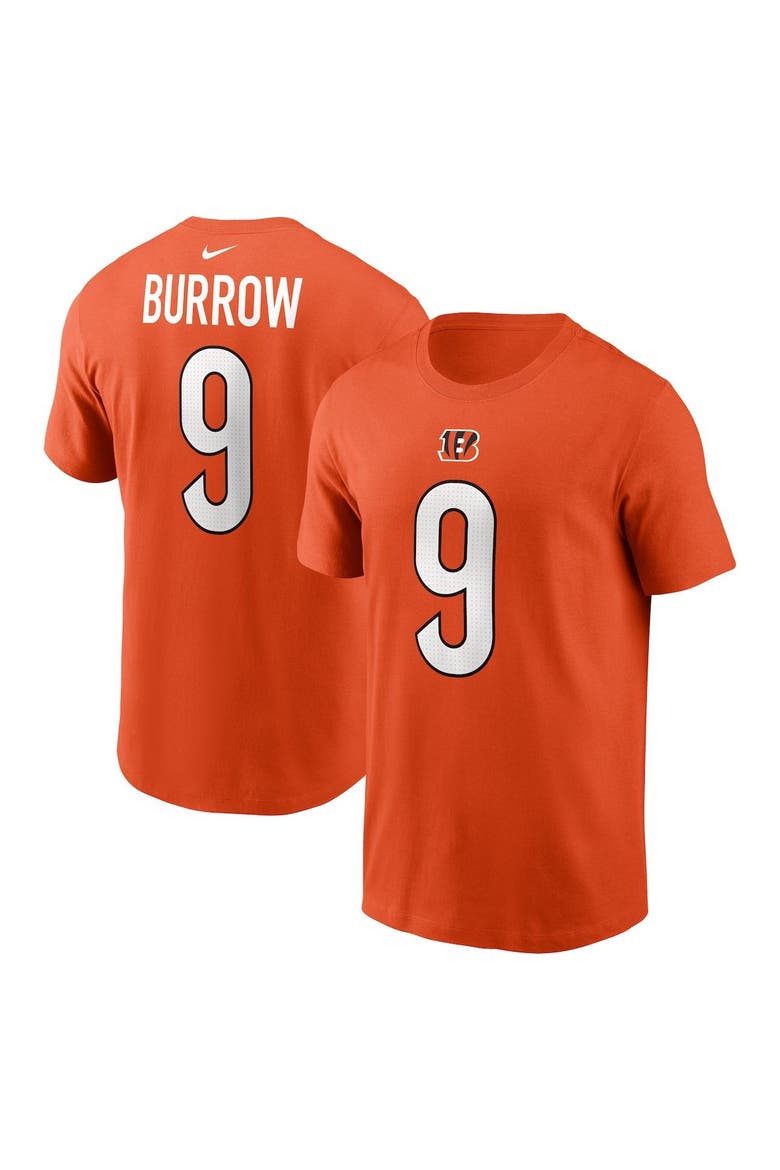 Men's Nike Joe Burrow  Orange Cincinnati Bengals  Player Name & Number T-Shirt, Main, color, Orange