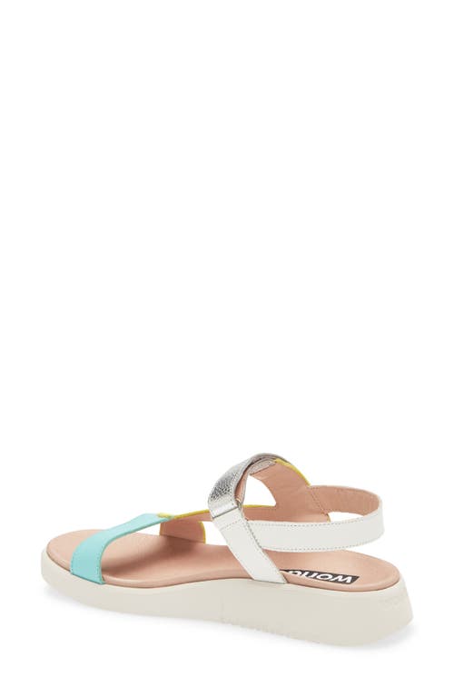 Wonders Colorblock Leather Sandal In Multi