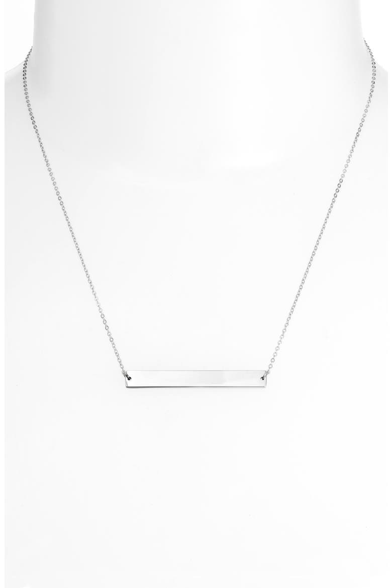 Bar Necklace, Alternate, color, RHODIUM SILVER