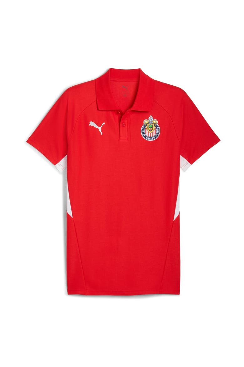 Men's Puma Red Chivas 25/26 Evostripe Polo, Alternate, color, Red