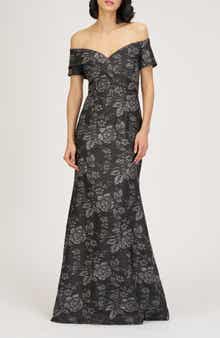 JS Collections Rosalina Floral Jacquard Mermaid Gown