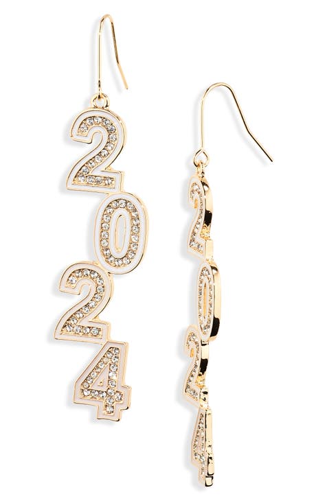 '2024' Linear Earrings