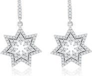 SUZY LEVIAN Cubic Zirconia Starburst Drop Earrings