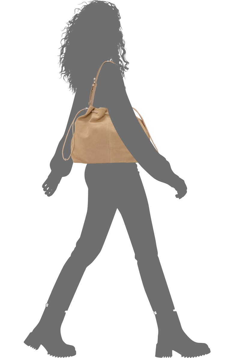 Vince Camuto Pippa Leather Bucket Bag, Alternate, color, Medium Brown