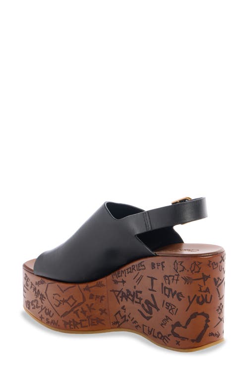 Chloé Maxime Wedge Sandals In Black