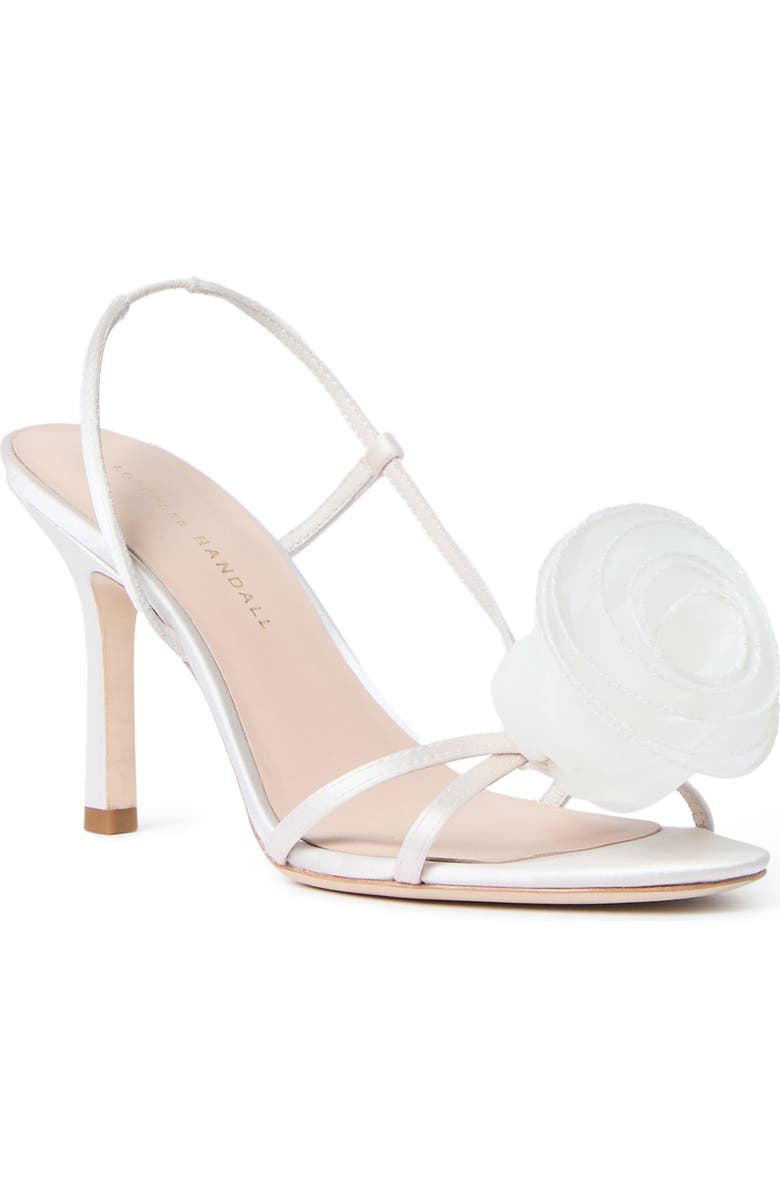 Loeffler Randall Steph Flower Sandal, Main, color, Cream