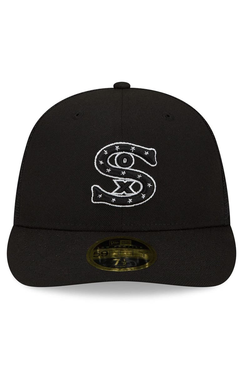 New Era Men's New Era Black Chicago White Sox Batting Practice Low Profile 59FIFTY Fitted Hat, Alternate, color,