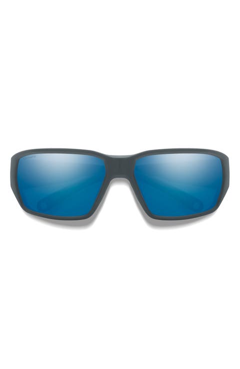 Hookset 62mm ChromaPop™ Polarized Oversize Wraparound Sunglasses