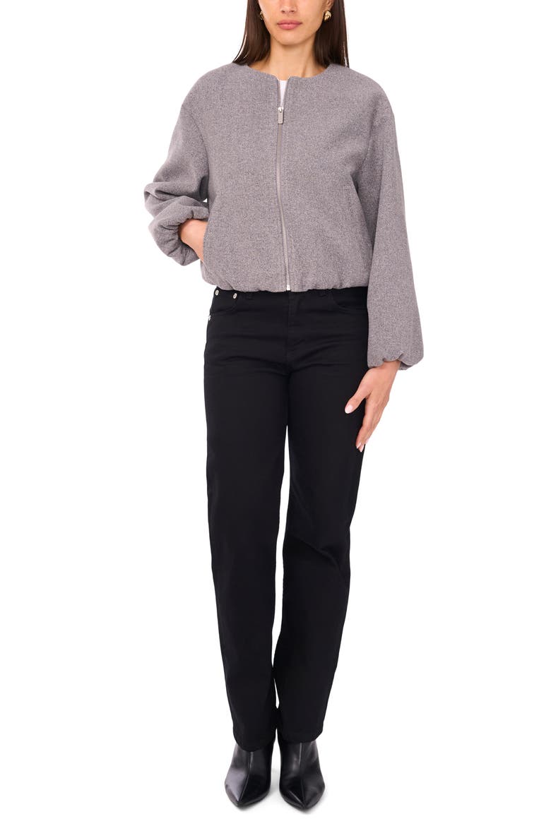 Blouson Sleeve Jacket, Alternate, color, MEDIUM HEATHER GREY
