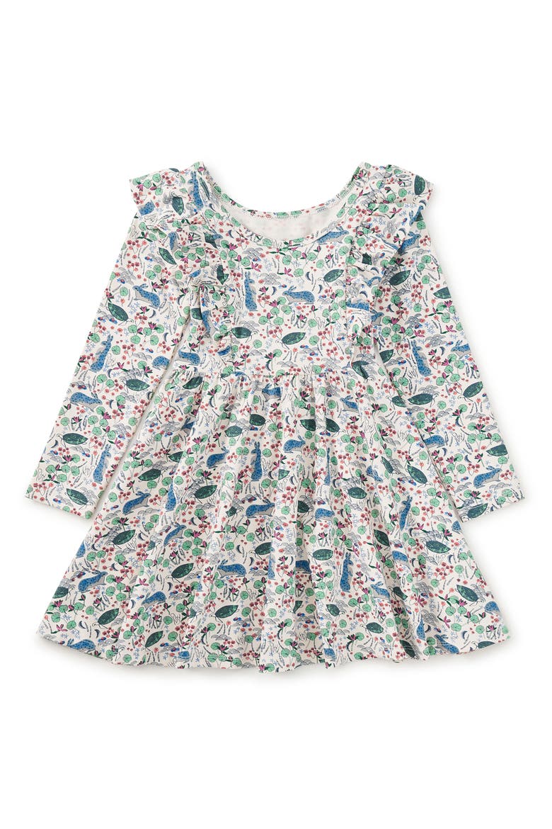 Ruffle Shoulder Ballet Dress, Alternate, color, Rabbit & Turtle Folktale