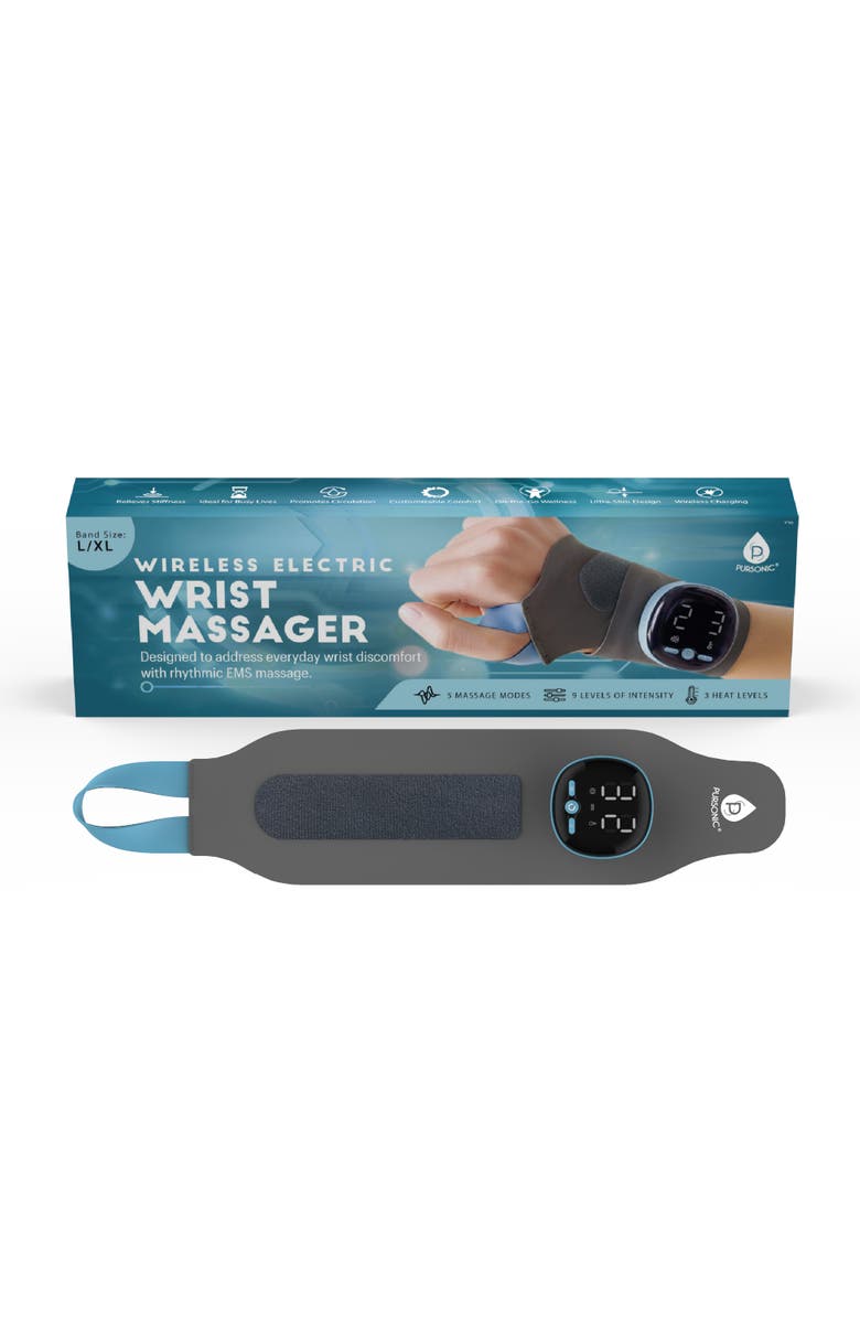 PURSONIC Electric Massager Wrist Guard Relax & Revitalize Your Wrists!, Main, color, Grey
