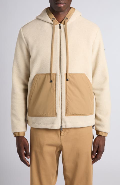 Mixed Media Zip Hoodie