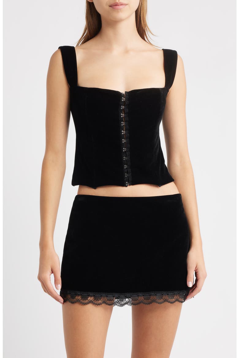 The Ambrose Corset Top, Main, color, BLACK