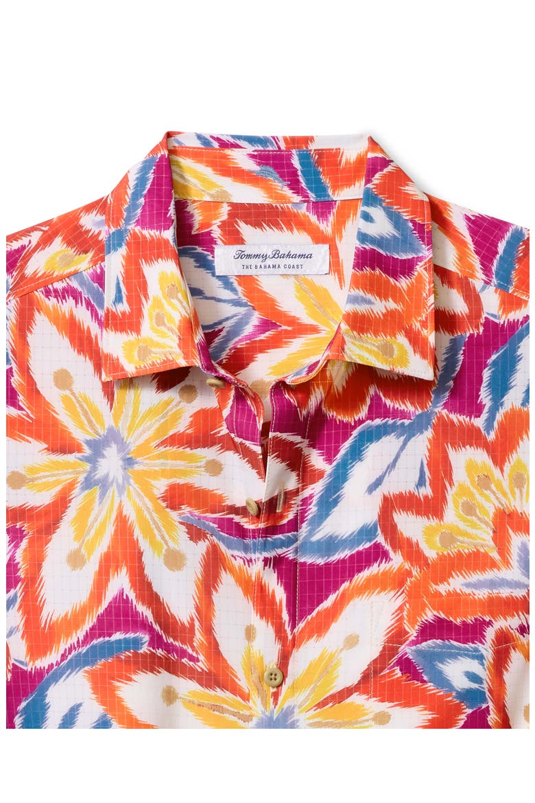 Bahama Coast Flora Fusion IslandZone® Short Sleeve Button-Up Shirt, Alternate, color, GEM BERRY