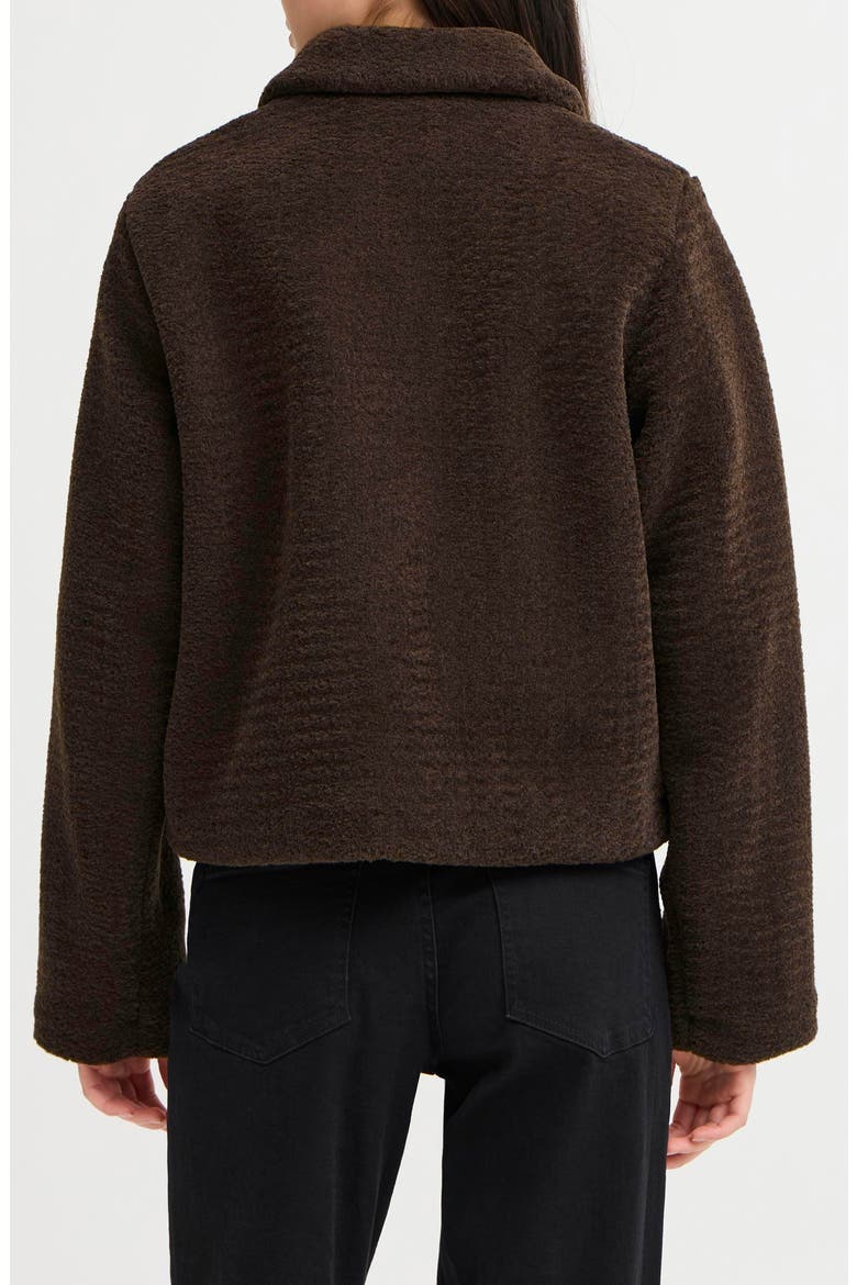 High Pile Fleece Jacket, Alternate, color, CHOCOLATE TORTE