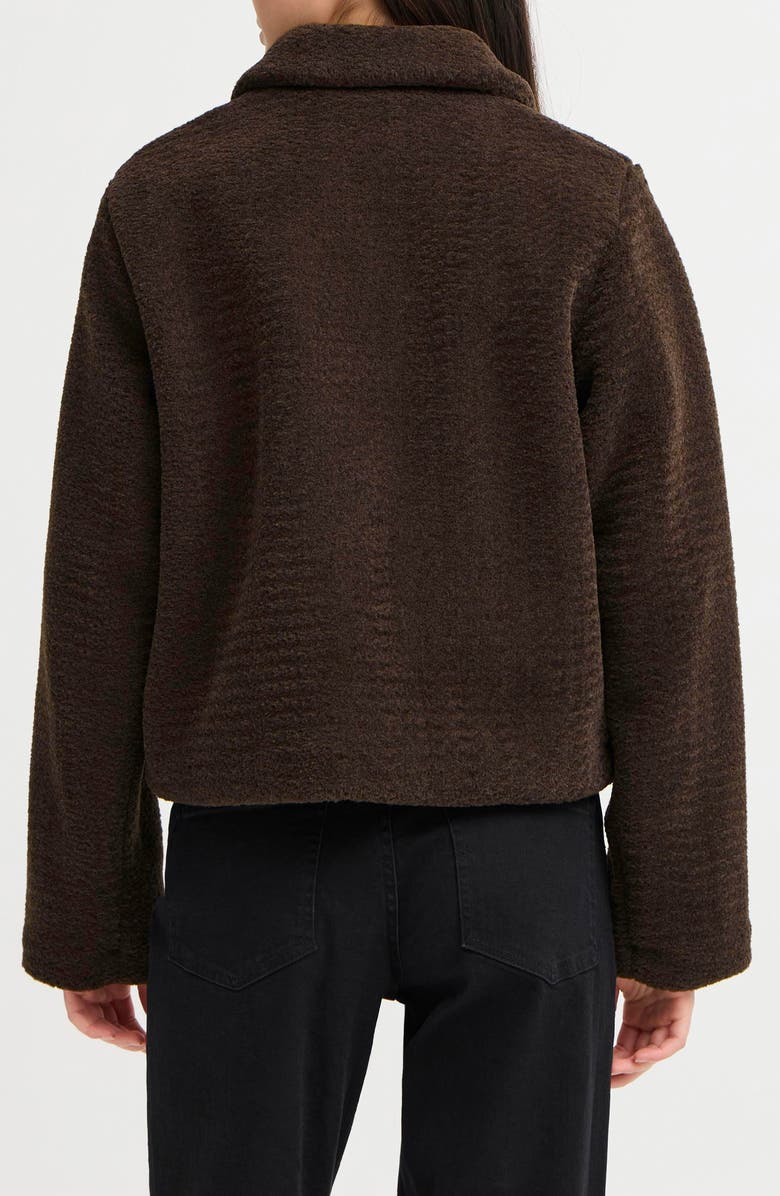 ICHI High Pile Fleece Jacket, Alternate, color, Chocolate Torte