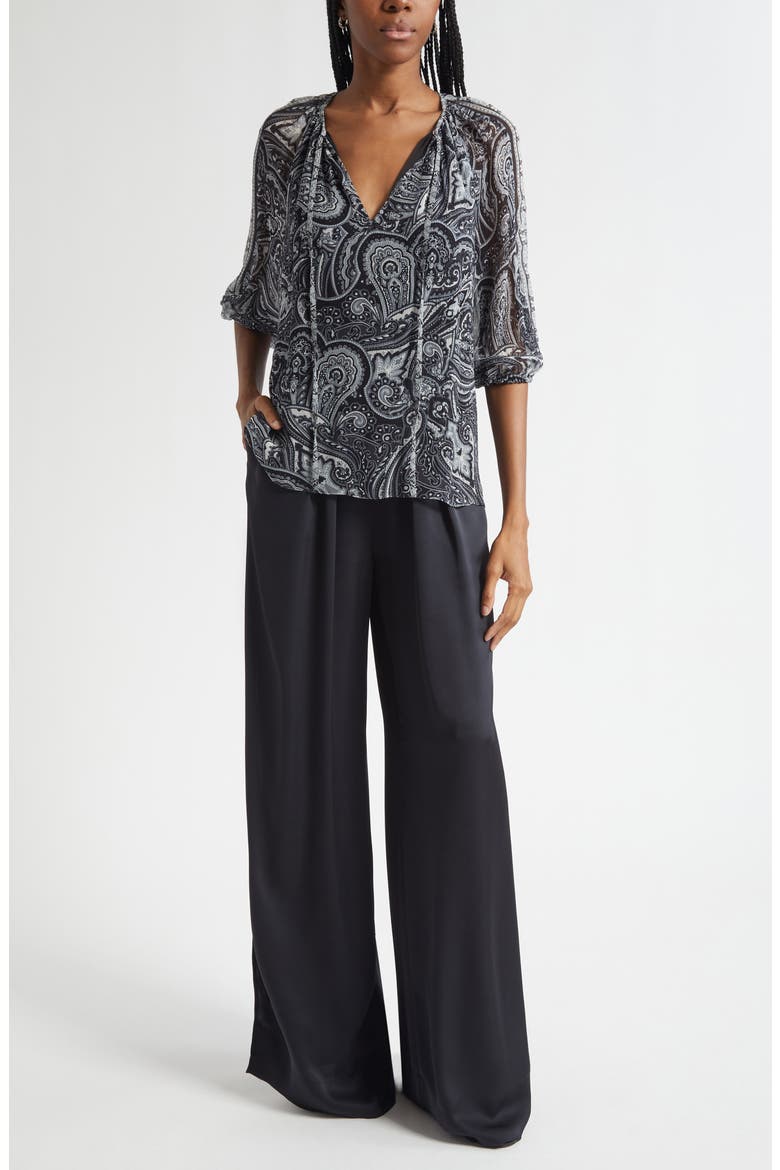 Jolie Split Leg Pants, Alternate, color, BLACK