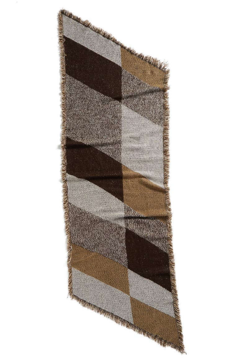 Blanket Scarf, Alternate, color, BROWN