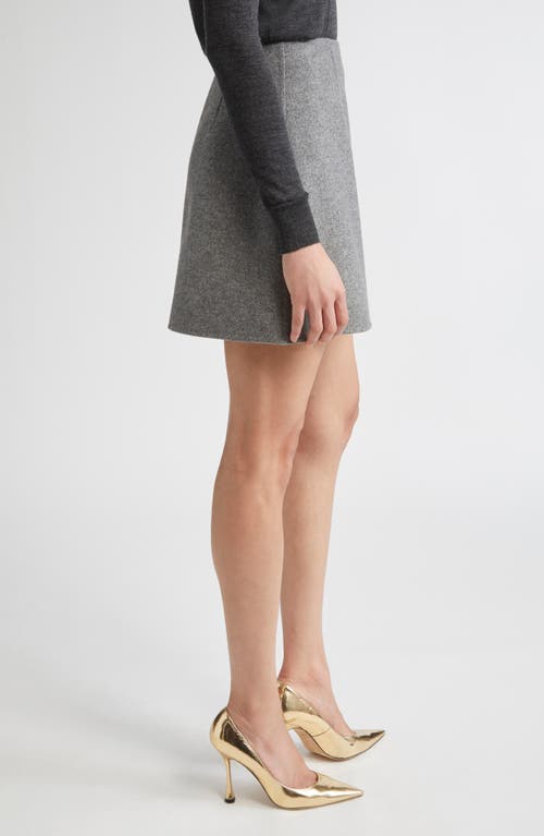 Carolina Herrera Virgin Wool Mini Skirt In Gray